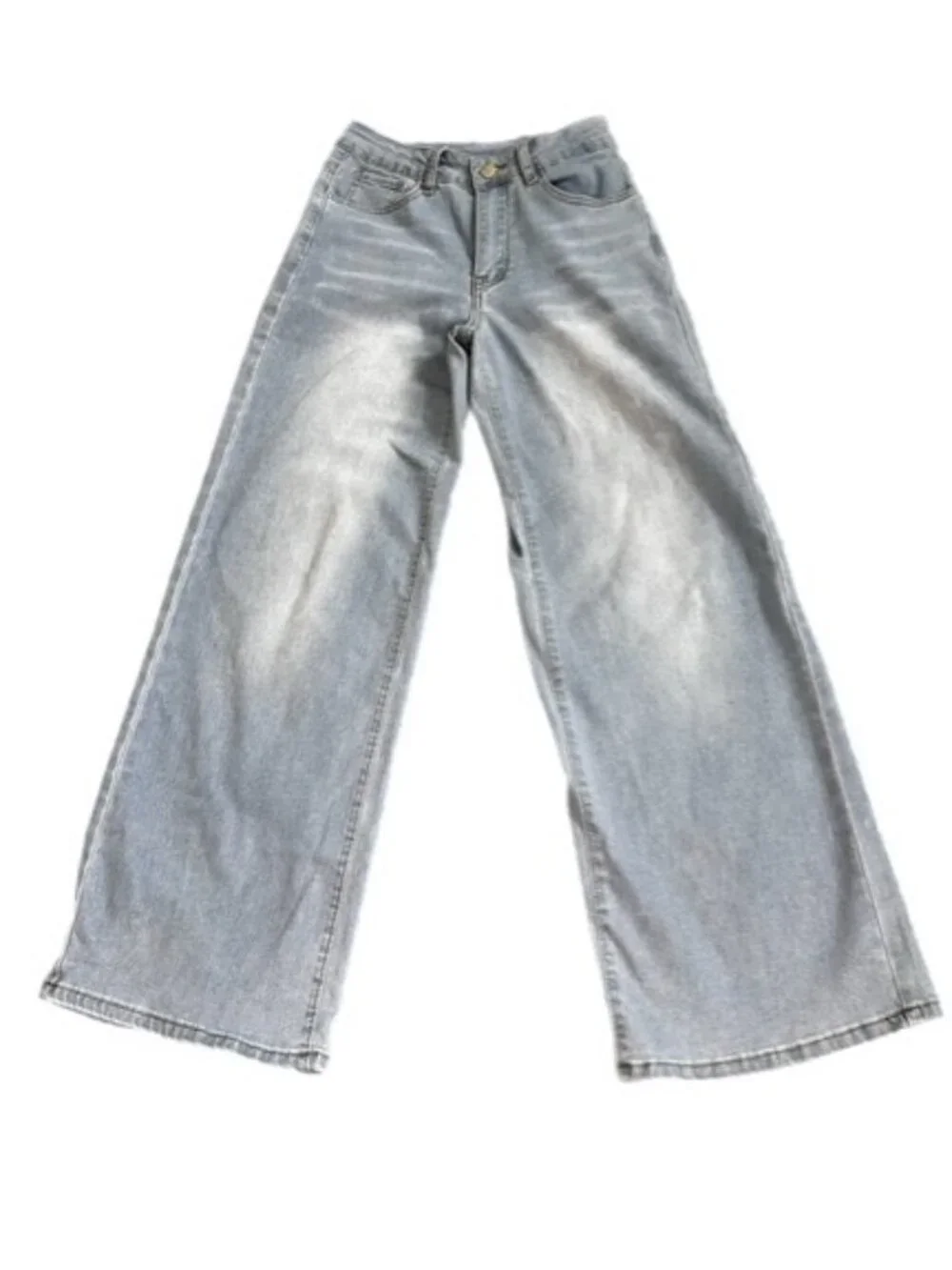 Women's Wide Leg Baggy Jeans Light Wash Size S